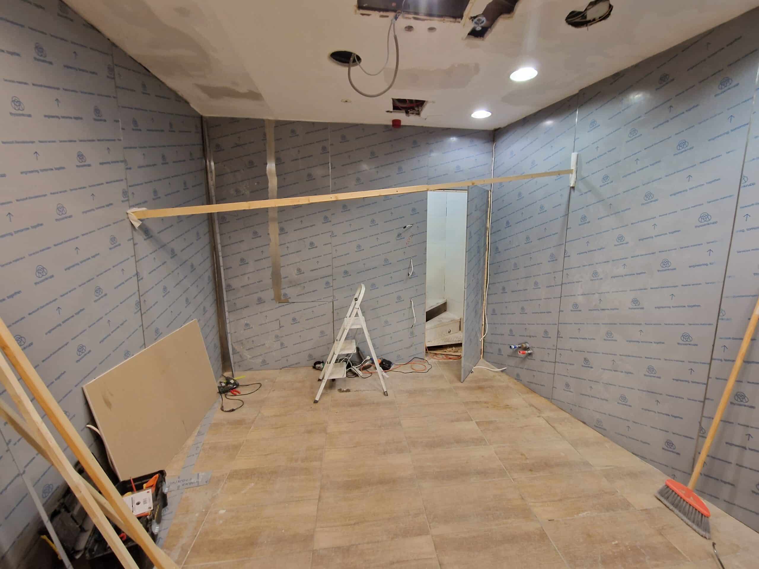 Vízterhelt helységek kialakítása